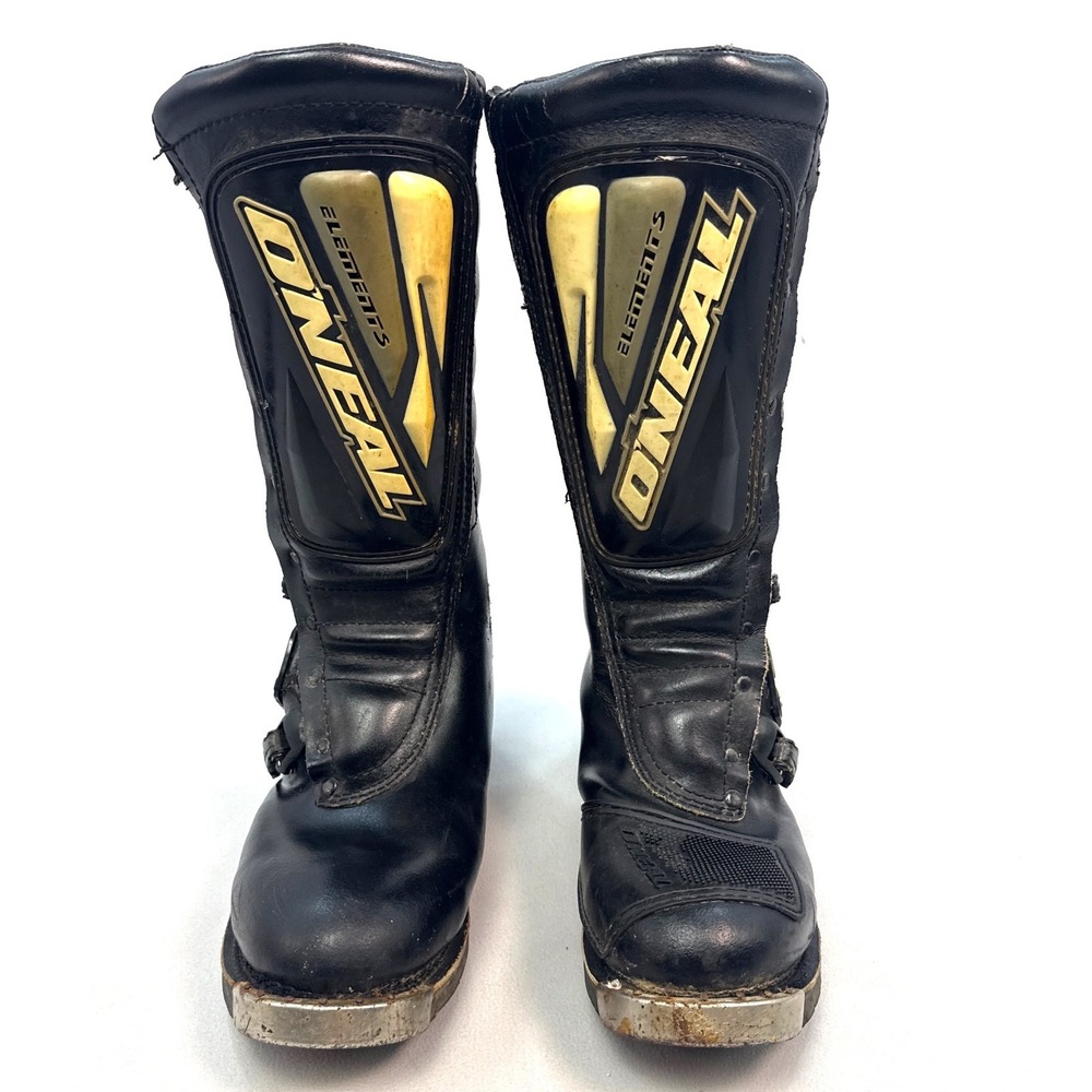 ONeal Element Motocross Boots Black Yellow Buckle Closure Mens Size 14